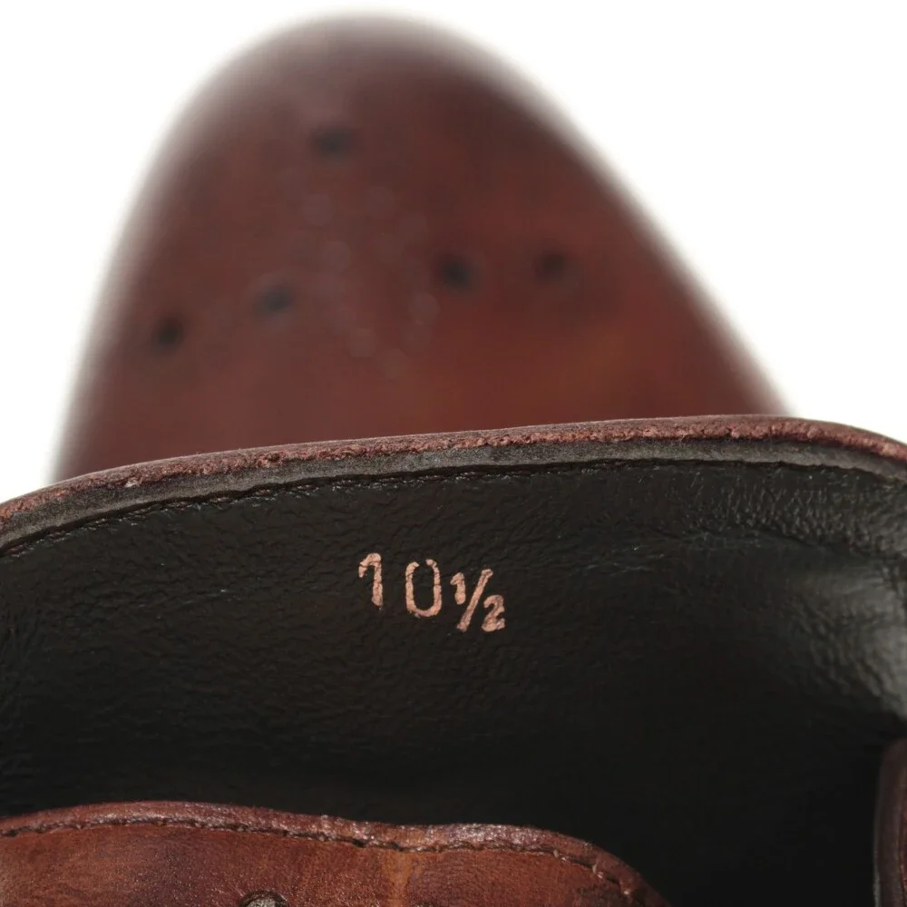 Pastori NWB Single Monk Strap Dress Shoes Size 10.5 US in Brown Leather